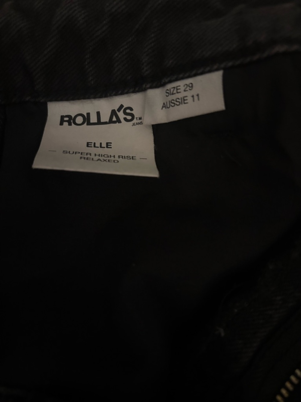 ROLLA'S Elle Super High Rise Relaxes Leg Pants in Black - Picture 6 of 6